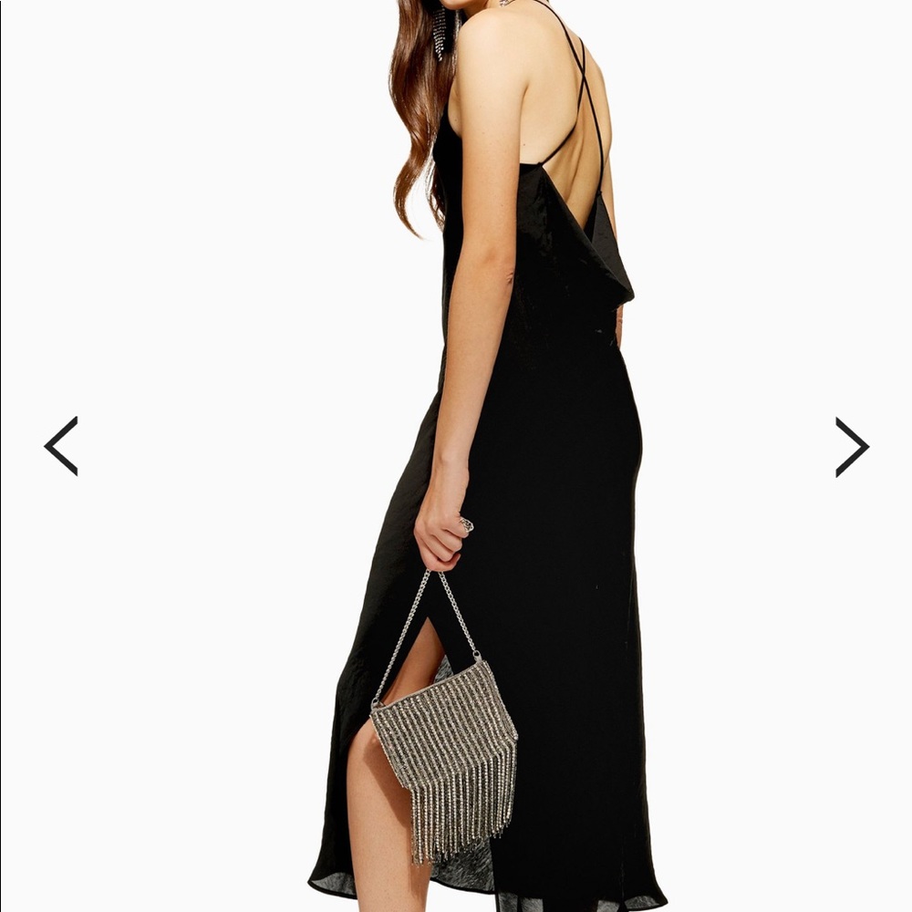 Black Satin Slip Dress